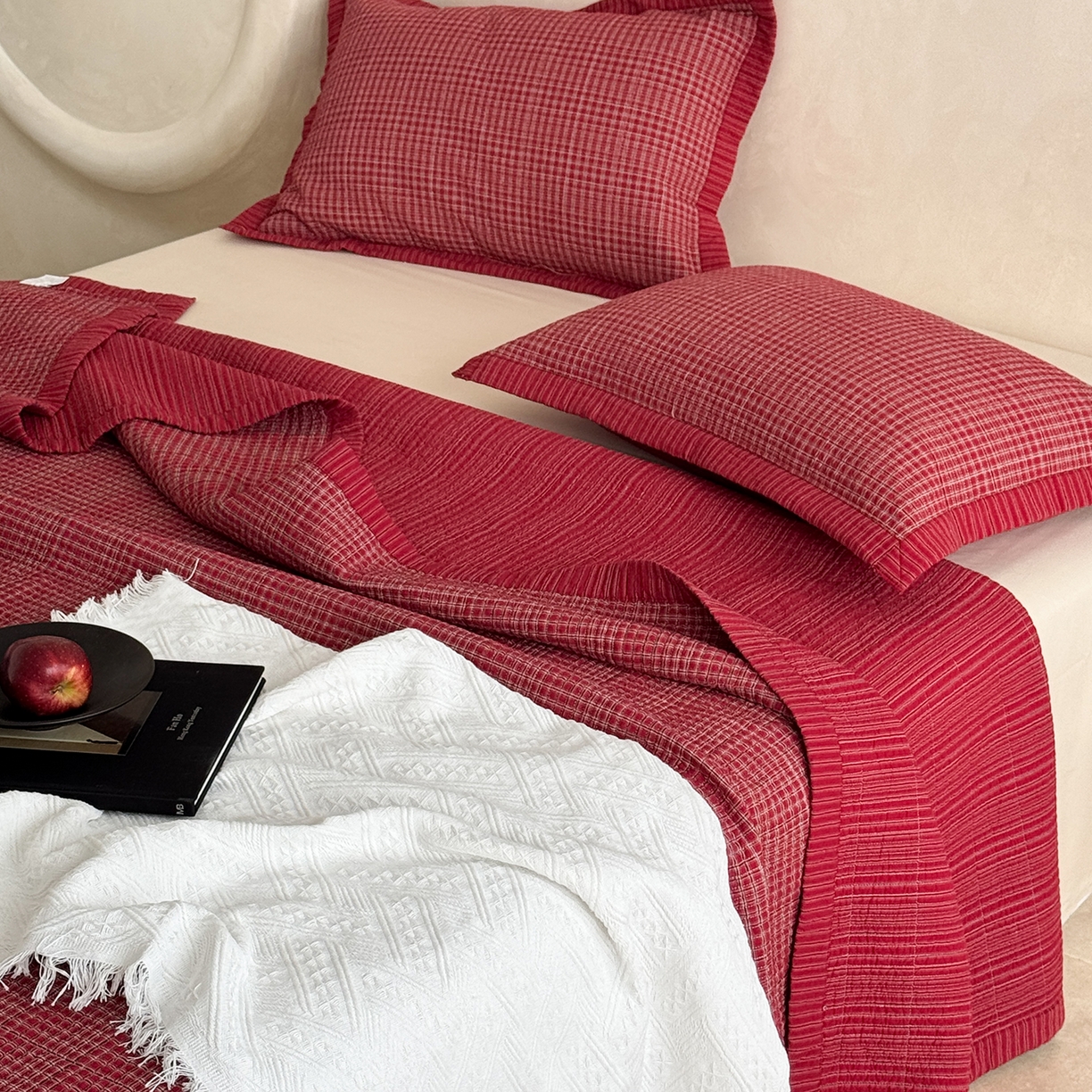 91家纺网 家纺一手货源 找家纺 （总）床盖工厂店 2026新款双面水洗全棉填充新疆棉花床盖四件套