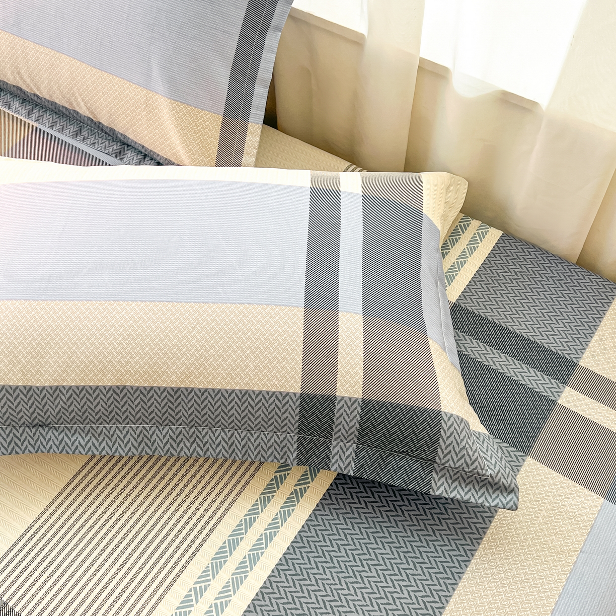 91家纺网 家纺一手货源 找家纺 珂博家纺 2026新款12868全棉纯棉小清新印花系列枕套单件单枕套 格调都市