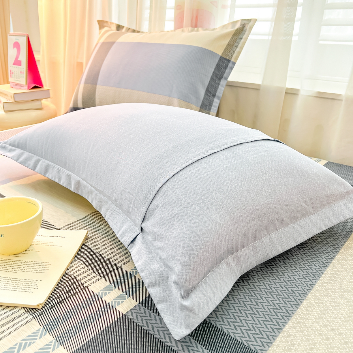 91家纺网 家纺一手货源 找家纺 珂博家纺 2026新款12868全棉纯棉小清新印花系列枕套单件单枕套 格调都市