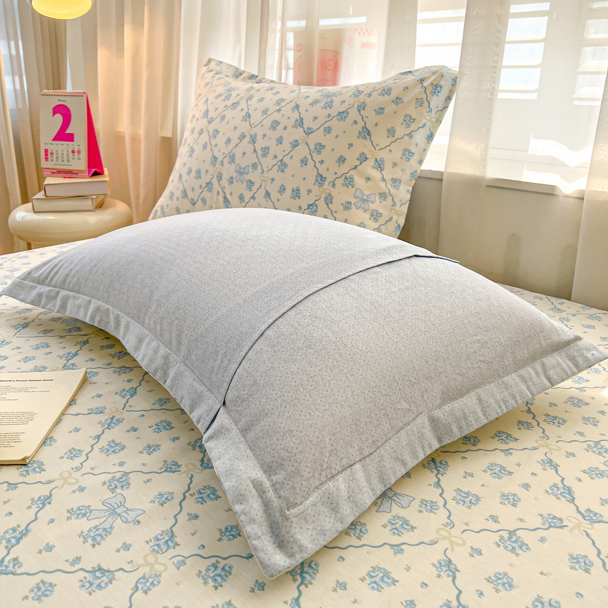 91家纺网 家纺一手货源 找家纺 珂博家纺 2026新款12868全棉纯棉小清新印花系列枕套单件单枕套 浪漫满屋