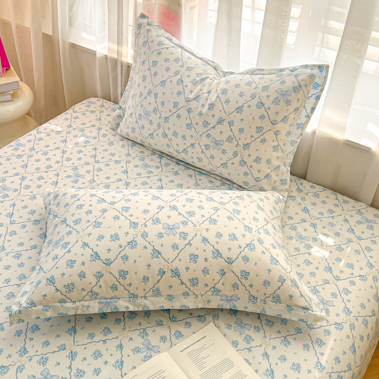 91家纺网 家纺一手货源 找家纺 珂博家纺 2026新款12868全棉纯棉小清新印花系列枕套单件单枕套 浪漫满屋