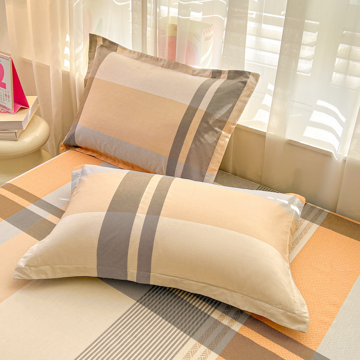 91家纺网 家纺一手货源 找家纺 珂博家纺 2026新款12868全棉纯棉小清新印花系列枕套单件单枕套 曼塔罗