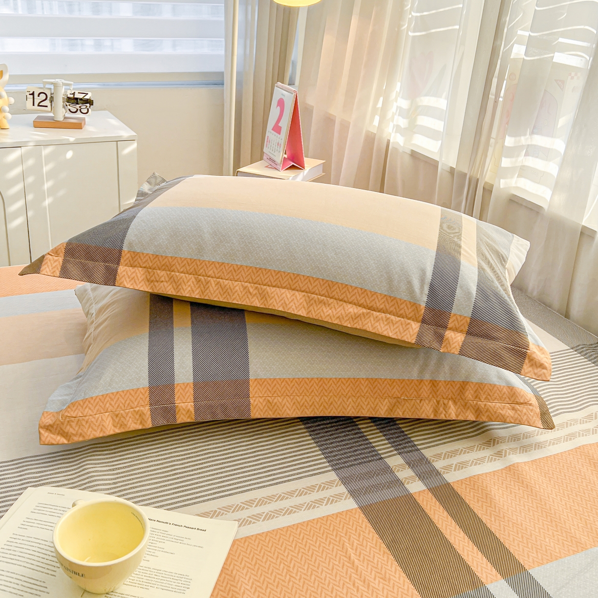 91家纺网 家纺一手货源 找家纺 珂博家纺 2026新款12868全棉纯棉小清新印花系列枕套单件单枕套 曼塔罗