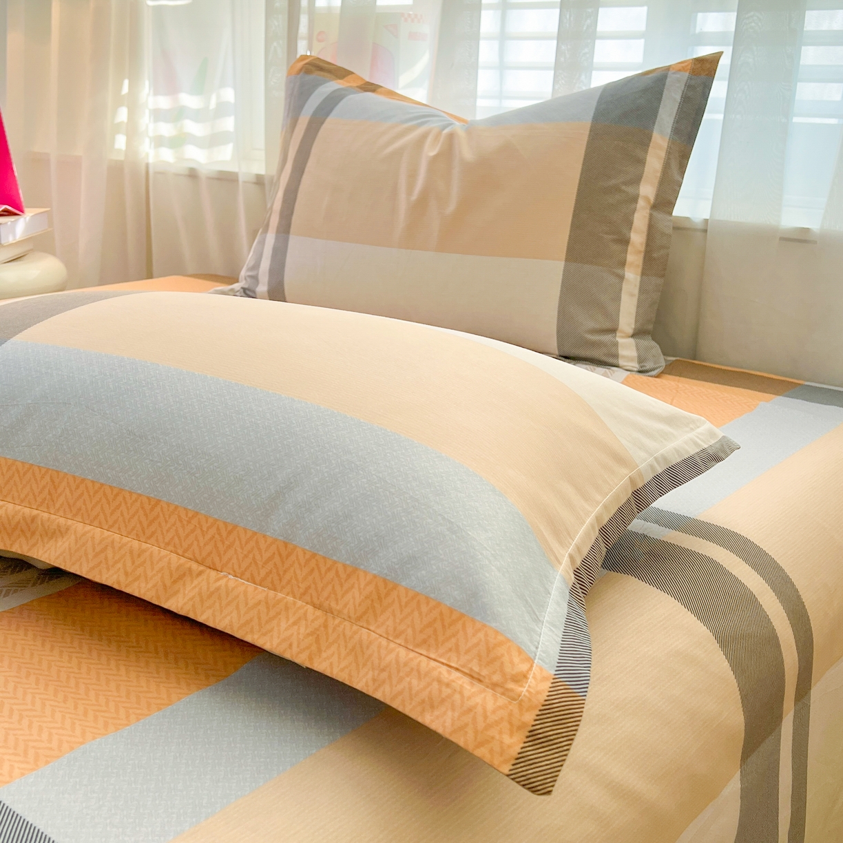 91家纺网 家纺一手货源 找家纺 珂博家纺 2026新款12868全棉纯棉小清新印花系列枕套单件单枕套 曼塔罗