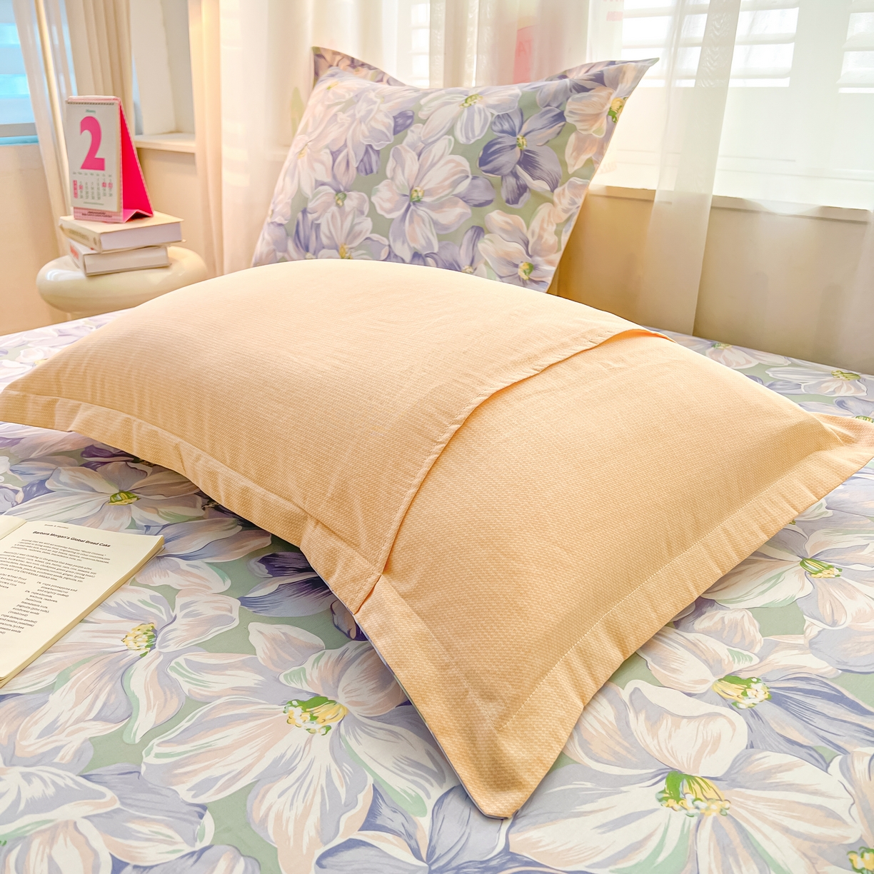 91家纺网 家纺一手货源 找家纺 珂博家纺 2026新款12868全棉纯棉小清新印花系列枕套单件单枕套 梦里繁花