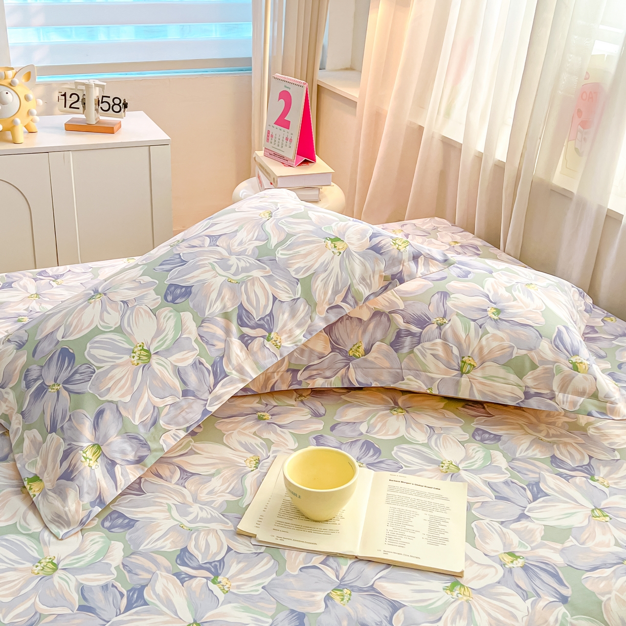 91家纺网 家纺一手货源 找家纺 珂博家纺 2026新款12868全棉纯棉小清新印花系列枕套单件单枕套 梦里繁花