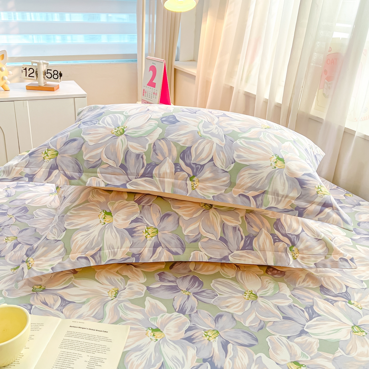 91家纺网 家纺一手货源 找家纺 珂博家纺 2026新款12868全棉纯棉小清新印花系列枕套单件单枕套 梦里繁花