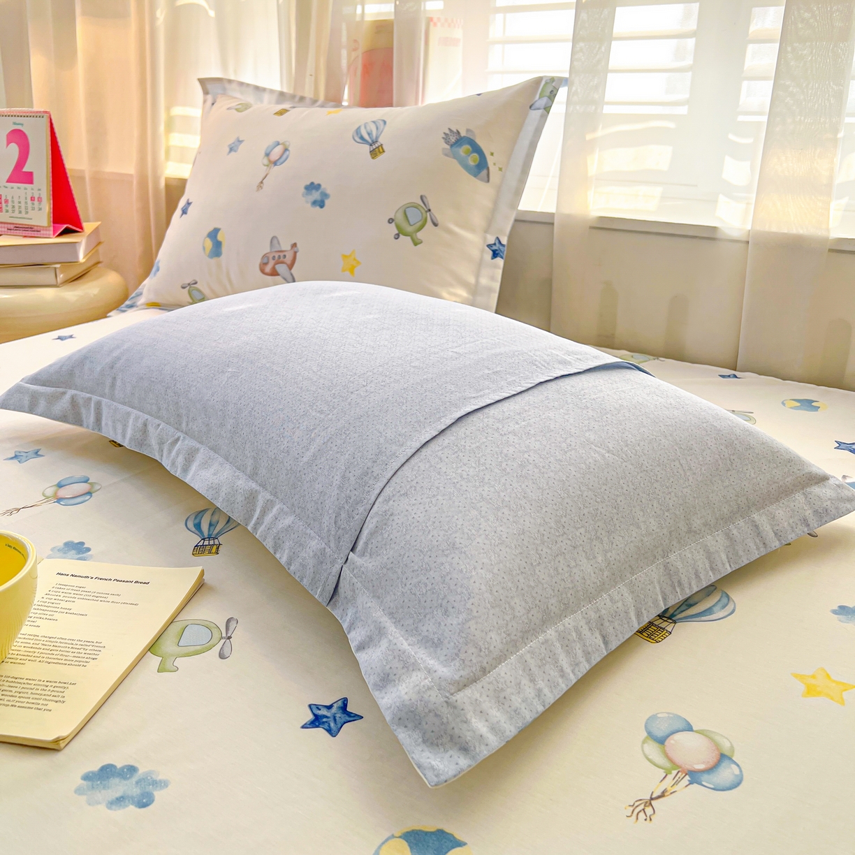 91家纺网 家纺一手货源 找家纺 珂博家纺 2026新款12868全棉纯棉小清新印花系列枕套单件单枕套 星辰大海