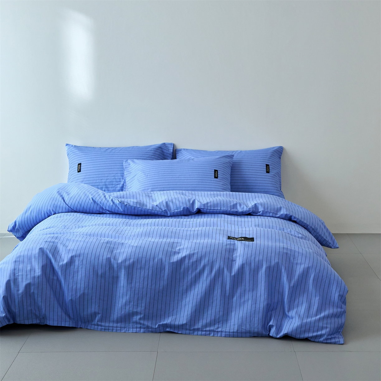 兰紫橙家纺 2026新款简约风全棉条纹四件套 云初