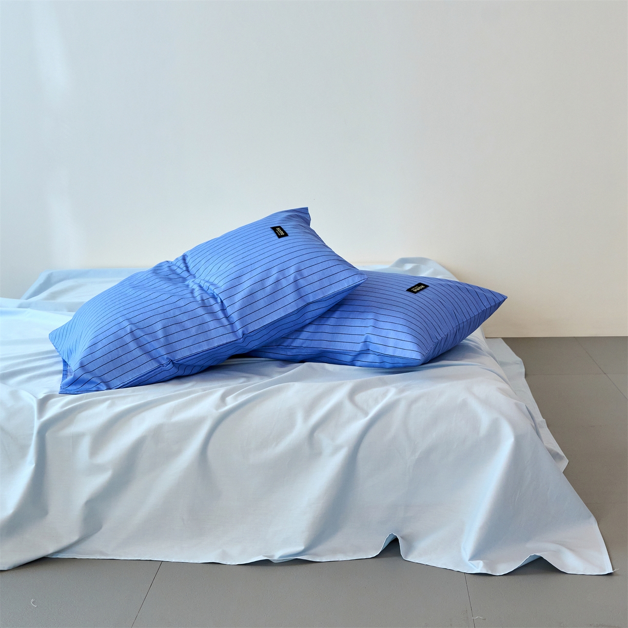 91家纺网 家纺一手货源 找家纺 兰紫橙家纺 2026新款简约风全棉条纹四件套 云初