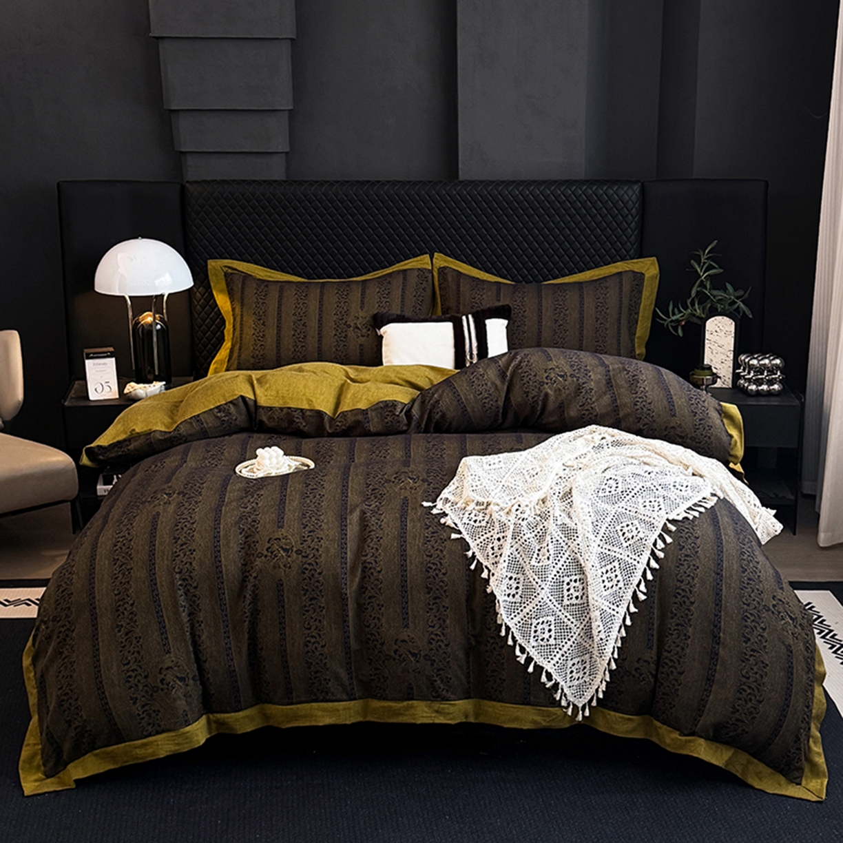 91家纺网 家纺一手货源 找家纺 （总）松色家居 2026新款棉麻水洗色织四件套-艾利卡