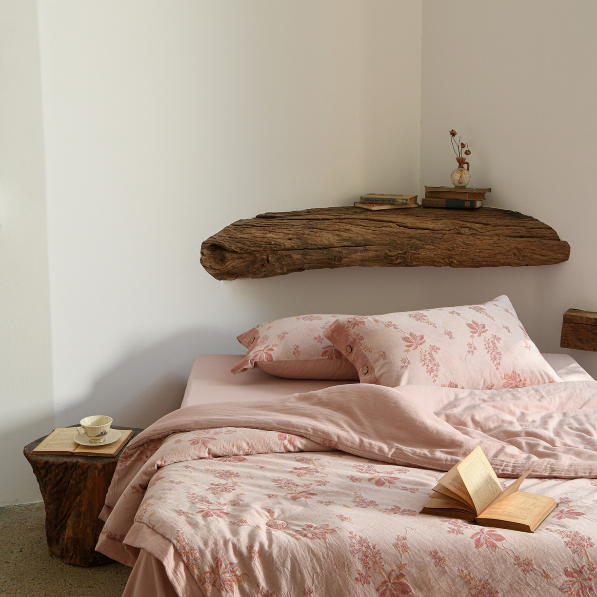 （总）松色家居 2026新款棉麻水洗色织四件套被芯系列-禾里