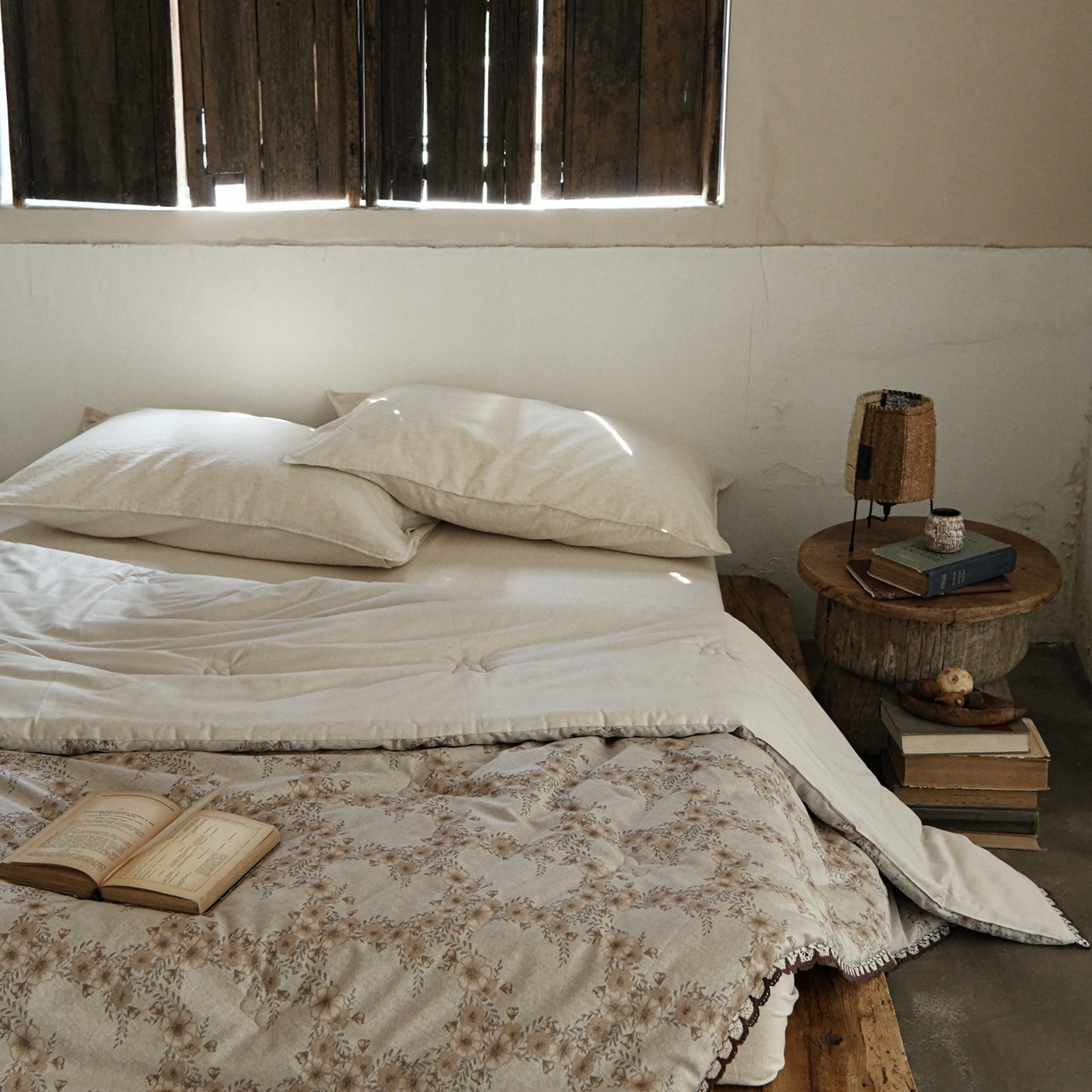 91家纺网 家纺一手货源 找家纺 （总）松色家居 2026新款棉麻水洗色织春秋被-花梦环岛-黄