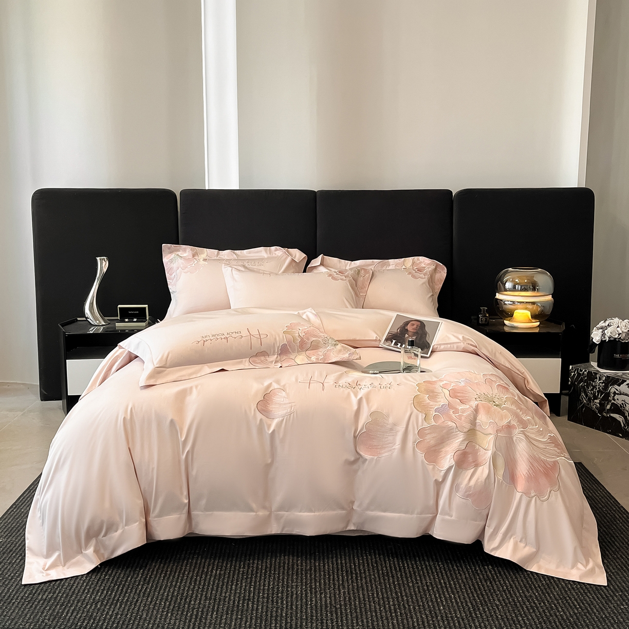 91家纺网 家纺一手货源 找家纺 （总）置顶家纺 2026新款花间集刺绣小清新系列四件套