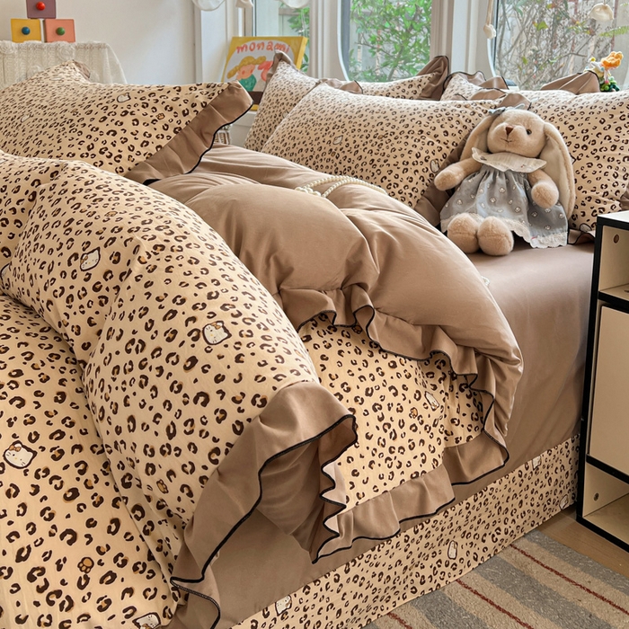 91家纺网 家纺一手货源 找家纺 （总）莱越家纺 2026新款A类仿棉四件套古法水洗棉法式工艺花边四件套