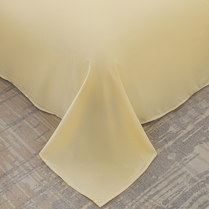 91家纺网 家纺一手货源 找家纺 木子家纺 2026新款水洗棉刺绣四件套-花颜系列 花颜-萱草黄