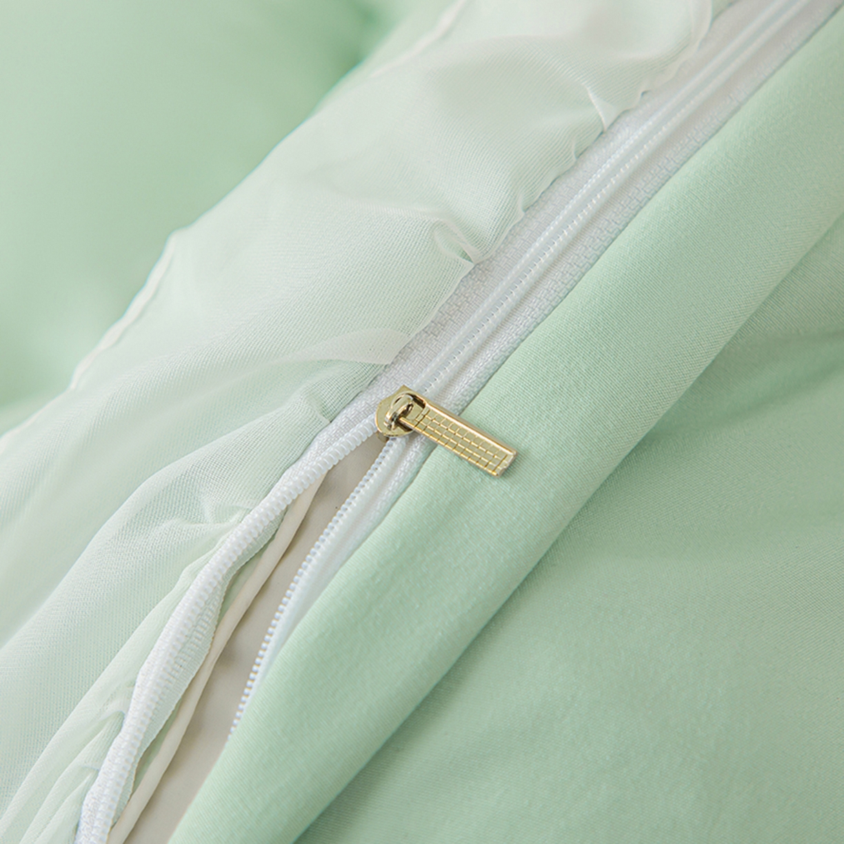 91家纺网 家纺一手货源 找家纺 木子家纺 2026新款水洗棉刺绣四件套-花颜系列 花颜-山翠绿