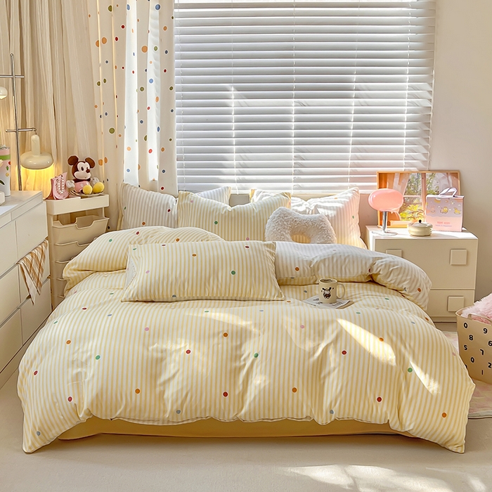 91家纺网 家纺一手货源 找家纺 （总）木子家纺 2026新款水洗棉印花四件套--仲夏系列