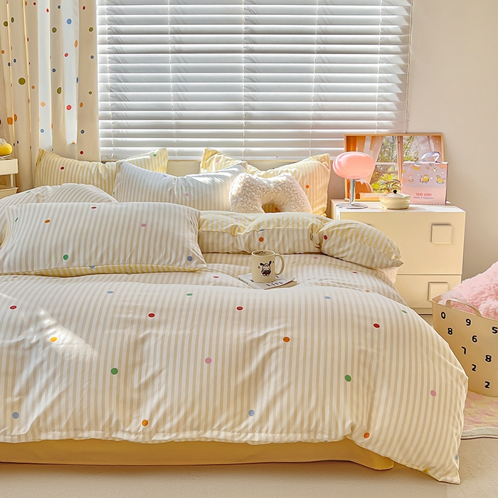 91家纺网 家纺一手货源 找家纺 （总）木子家纺 2026新款水洗棉印花四件套--仲夏系列