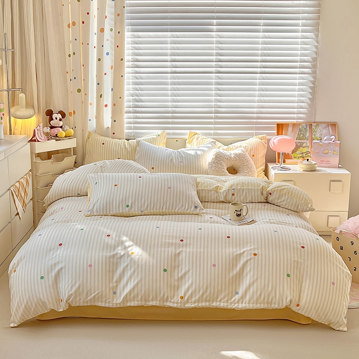 91家纺网 家纺一手货源 找家纺 （总）木子家纺 2026新款水洗棉印花四件套--仲夏系列