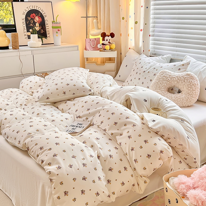 91家纺网 家纺一手货源 找家纺 （总）木子家纺 2026新款水洗棉印花四件套--仲夏系列