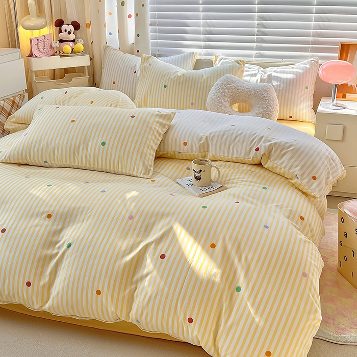 91家纺网 家纺一手货源 找家纺 （总）木子家纺 2026新款水洗棉印花四件套--仲夏系列