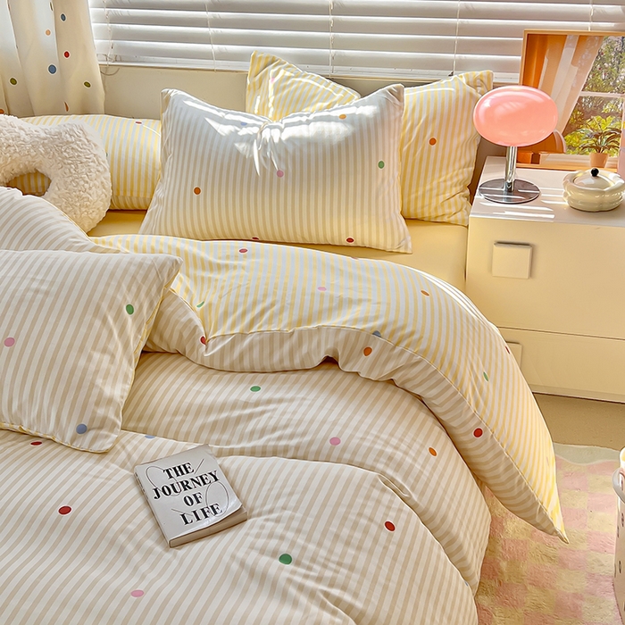 91家纺网 家纺一手货源 找家纺 木子家纺 2026新款水洗棉印花四件套--仲夏系列 初恋乐园