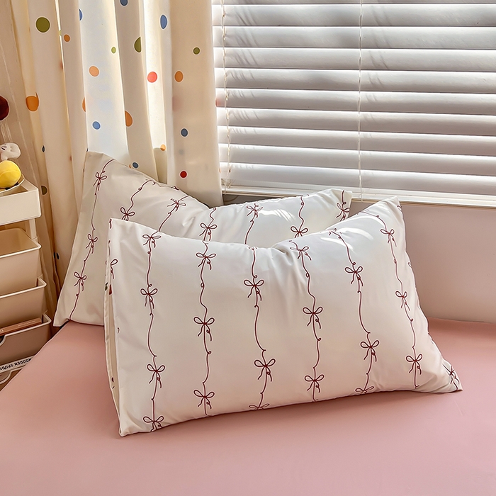 91家纺网 家纺一手货源 找家纺 木子家纺 2026新款水洗棉印花四件套--仲夏系列 樱桃少女