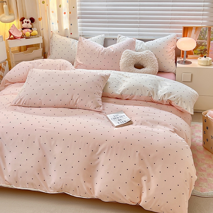 91家纺网 家纺一手货源 找家纺 木子家纺 2026新款水洗棉印花四件套--仲夏系列 赫本故事