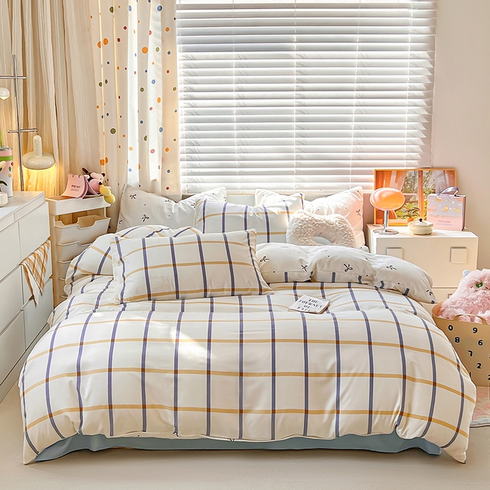 91家纺网 家纺一手货源 找家纺 木子家纺 2026新款水洗棉印花四件套--仲夏系列 梦境礼盒