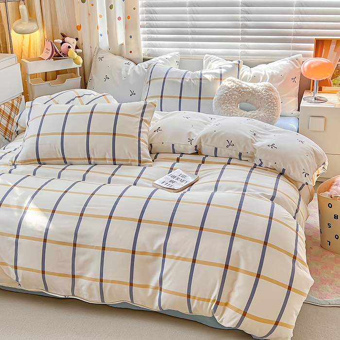 91家纺网 家纺一手货源 找家纺 木子家纺 2026新款水洗棉印花四件套--仲夏系列 梦境礼盒