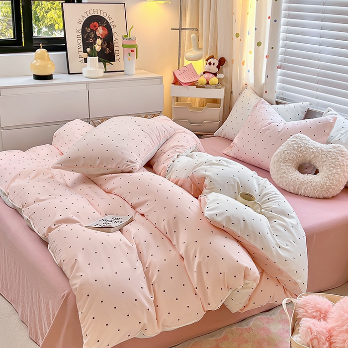 91家纺网 家纺一手货源 找家纺 木子家纺 2026新款水洗棉印花四件套--仲夏系列 赫本故事