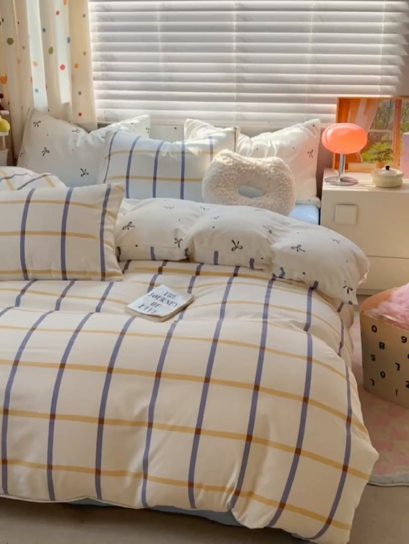 91家纺网 家纺一手货源 找家纺 木子家纺 2026新款水洗棉印花四件套--仲夏系列 梦境礼盒