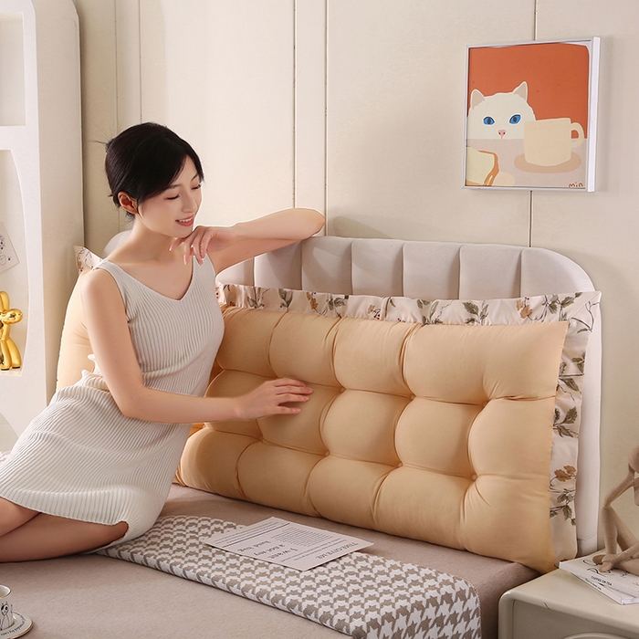 91家纺网 家纺一手货源 找家纺 永光家居 2026新款洛熙床头靠垫韩版靠枕榻榻米软包（不供多多）