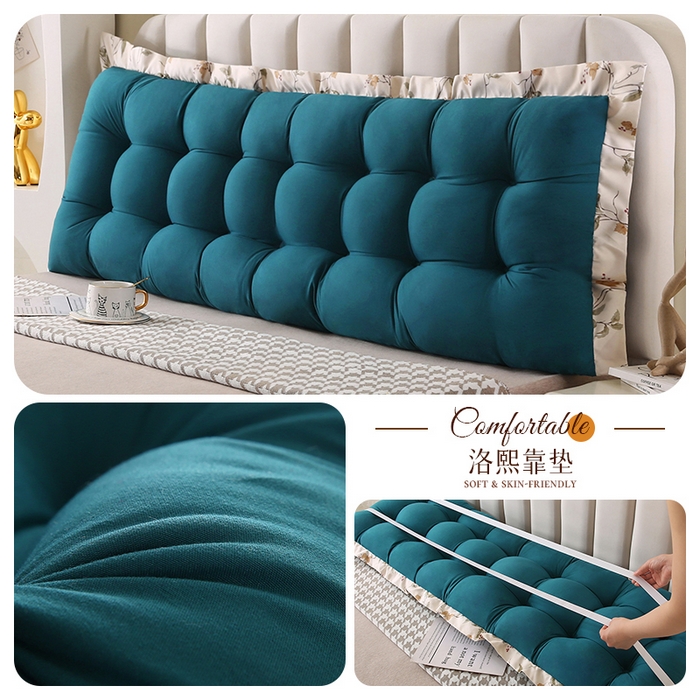 永光家居 2026新款洛熙床头靠垫（不供多多） 孔雀蓝