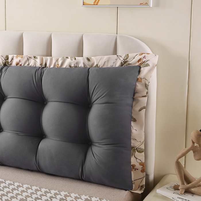 91家纺网 家纺一手货源 找家纺 永光家居 2026新款洛熙床头靠垫（不供多多） 深灰