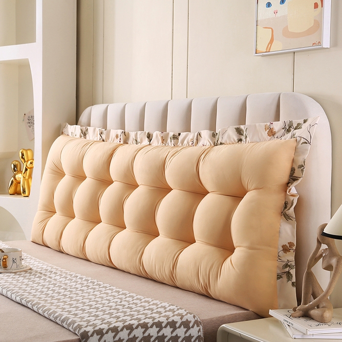 91家纺网 家纺一手货源 找家纺 永光家居 2026新款洛熙床头靠垫（不供多多） 驼色