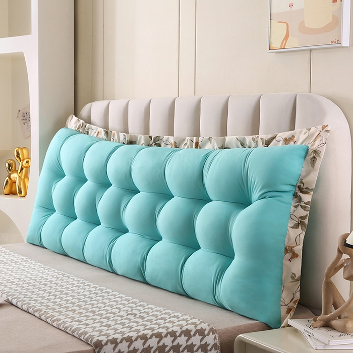 91家纺网 家纺一手货源 找家纺 永光家居 2026新款洛熙床头靠垫（不供多多） 湖蓝