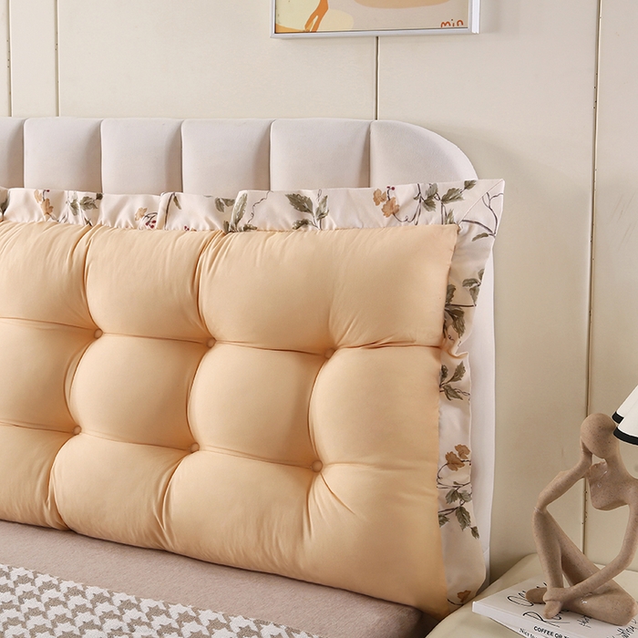 91家纺网 家纺一手货源 找家纺 永光家居 2026新款洛熙床头靠垫（不供多多） 驼色