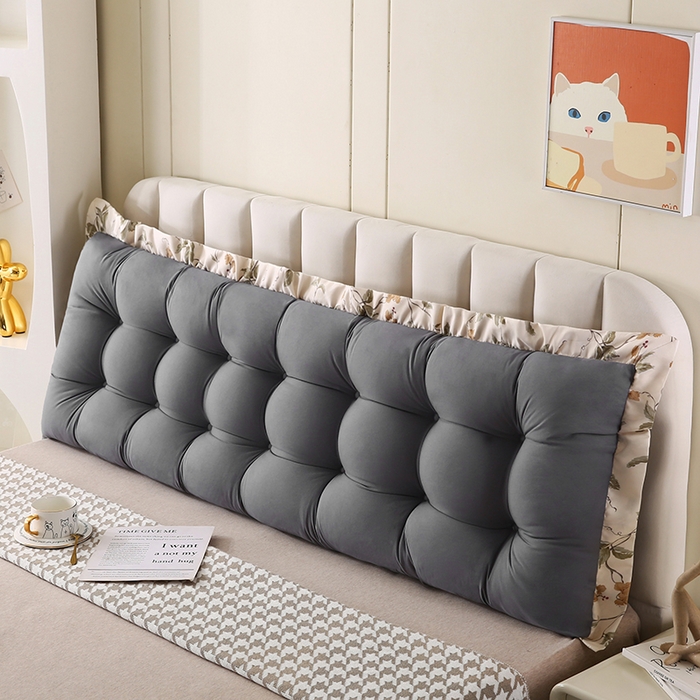 91家纺网 家纺一手货源 找家纺 永光家居 2026新款洛熙床头靠垫（不供多多） 深灰