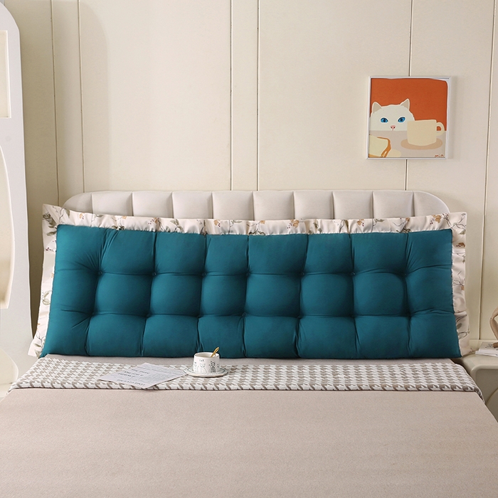 91家纺网 家纺一手货源 找家纺 永光家居 2026新款洛熙床头靠垫（不供多多） 孔雀蓝