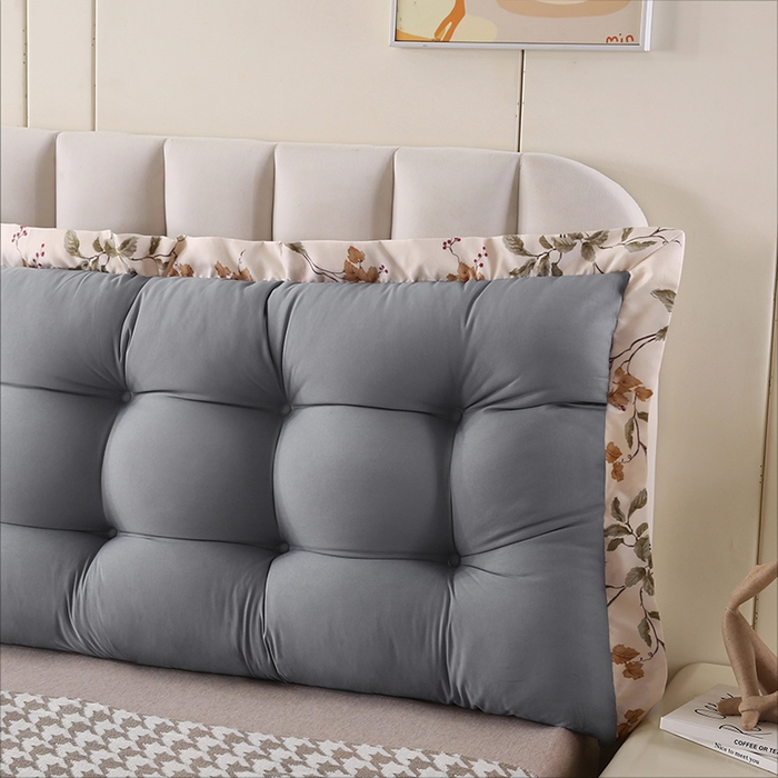 91家纺网 家纺一手货源 找家纺 永光家居 2026新款洛熙床头靠垫（不供多多） 浅灰