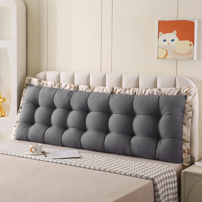 91家纺网 家纺一手货源 找家纺 永光家居 2026新款洛熙床头靠垫（不供多多） 深灰