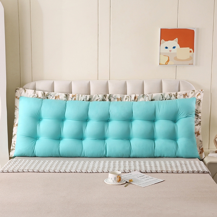 91家纺网 家纺一手货源 找家纺 永光家居 2026新款洛熙床头靠垫（不供多多） 湖蓝