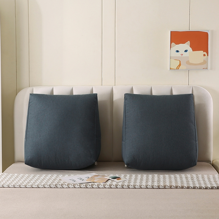 91家纺网 家纺一手货源 找家纺 永光家居 2026新款韩式三角靠垫（不供多多） 水墨灰