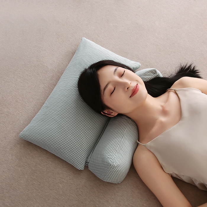 91家纺网 家纺一手货源 找家纺 （总）永光家居 2026新款格子全棉水洗荞麦枕枕头枕芯（不供多多）