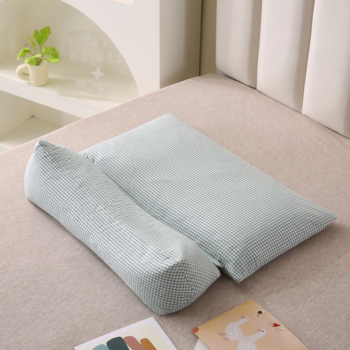 91家纺网 家纺一手货源 找家纺 （总）永光家居 2026新款格子全棉水洗荞麦枕枕头枕芯（不供多多）