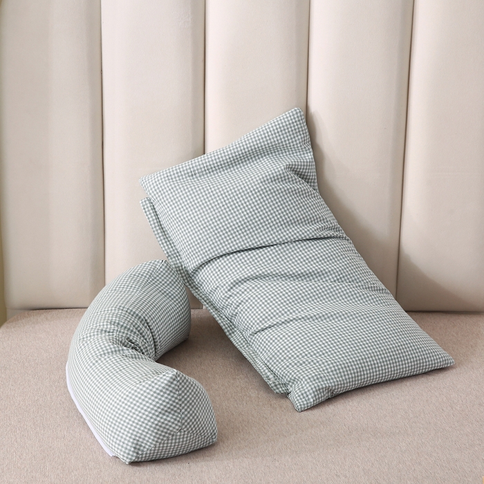 91家纺网 家纺一手货源 找家纺 （总）永光家居 2026新款格子全棉水洗荞麦枕枕头枕芯（不供多多）