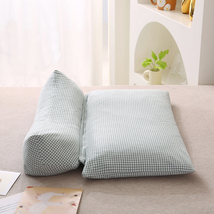 91家纺网 家纺一手货源 找家纺 （总）永光家居 2026新款格子全棉水洗荞麦枕枕头枕芯（不供多多）