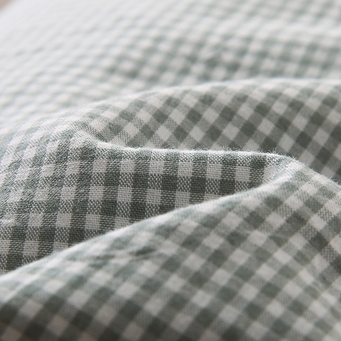 91家纺网 家纺一手货源 找家纺 永光家居 2026新款格子全棉水洗荞麦枕枕头枕芯（不供多多） 蓝色